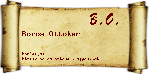Boros Ottokár névjegykártya